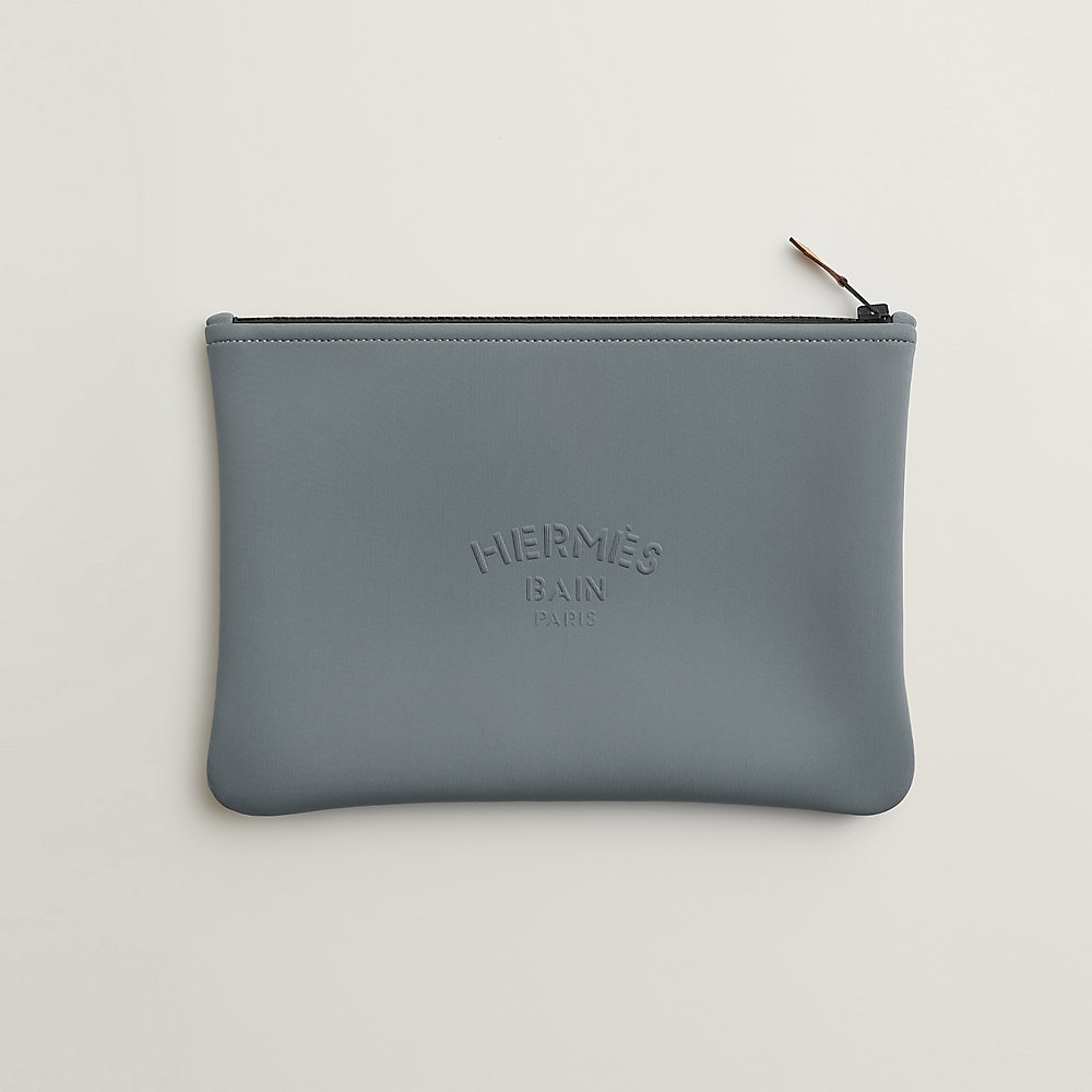 Nécessaire Neobain Maillon Marin, modelo médio - Cinza | Hermès Brasil